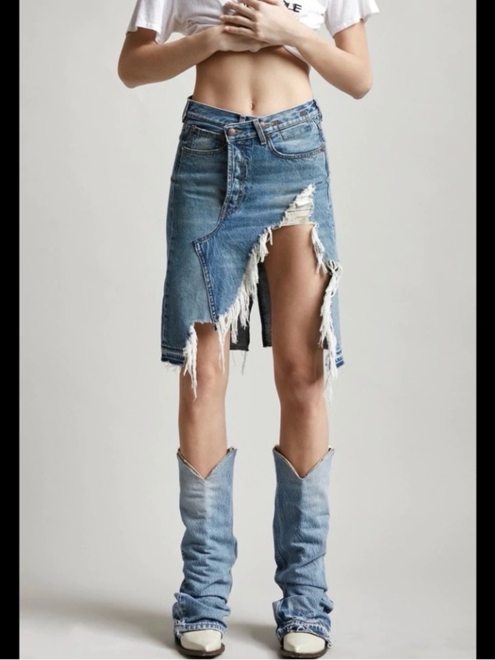 NWT R13 Norbury Denim Skirt in Jasper